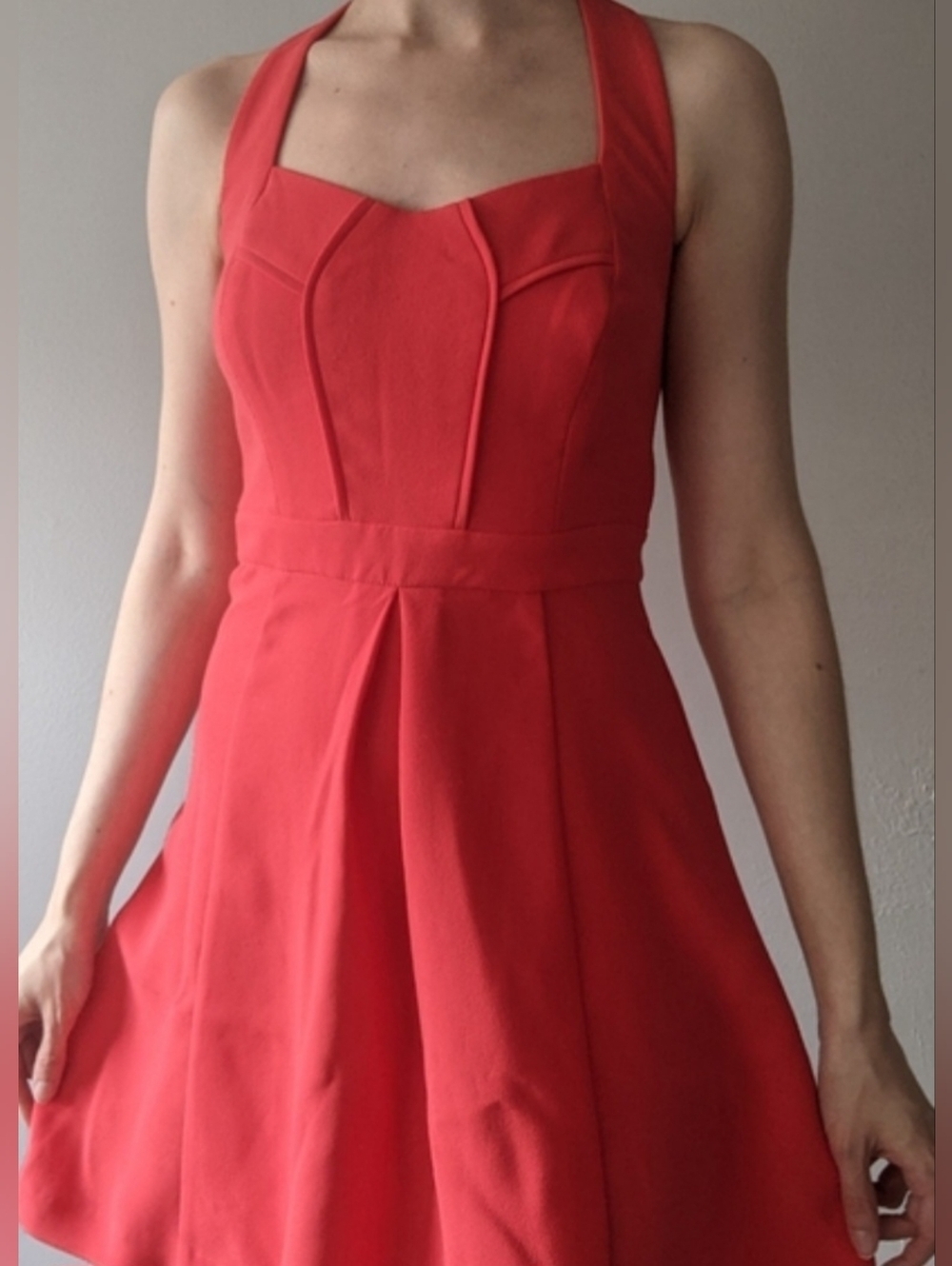 BCBGeneration Red Midi A-Line Dress Sz 4 - Picture 8 of 13